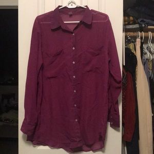 American apparel oversized button up shirt